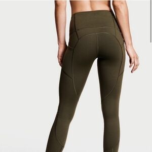Victoria Secret VSX Sport XS Green Knockout Leggings Tights